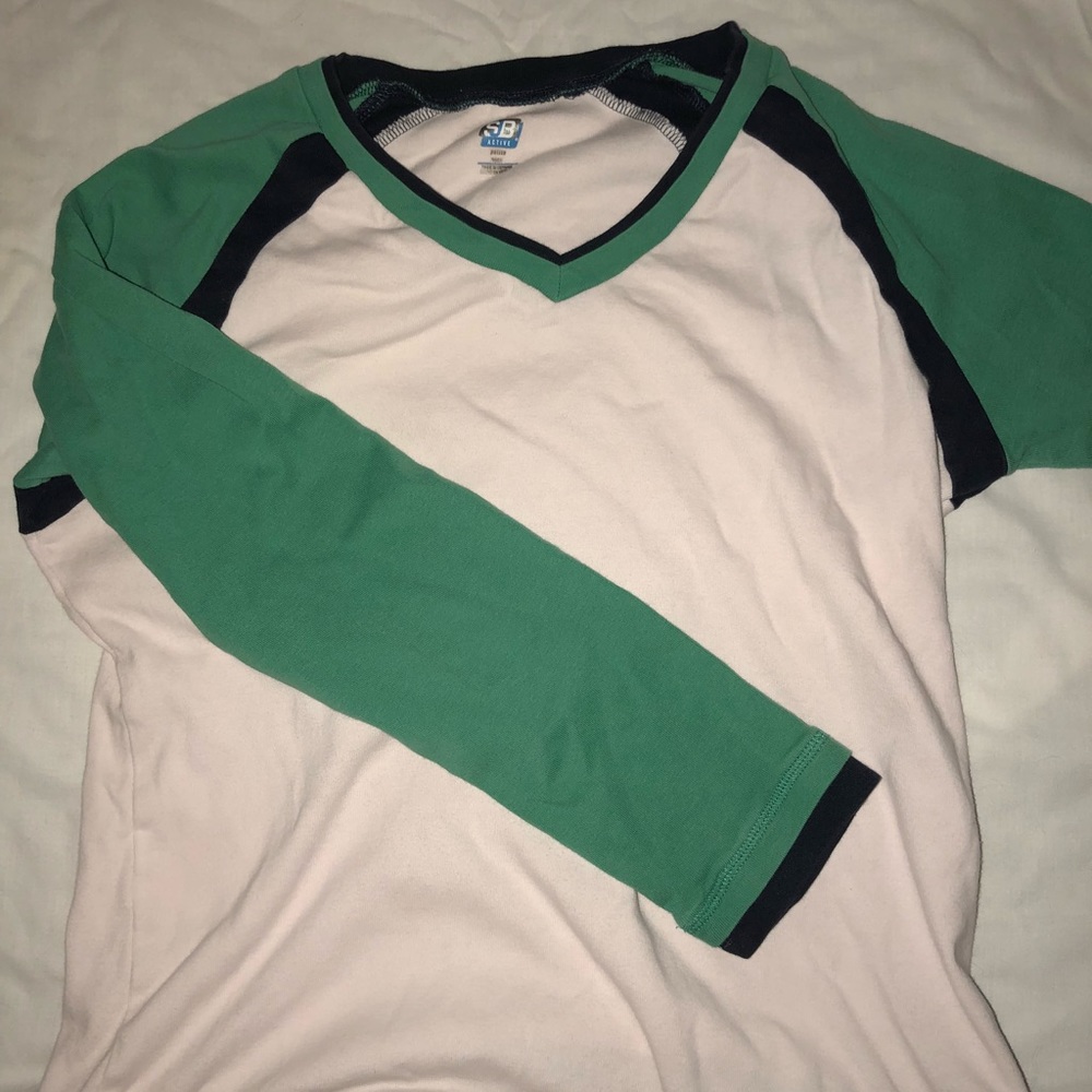 Long sleeve color block shirt